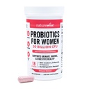 NatureWise Probiyotiks for Women + Organic Prebiyotiks D-Mannose & Cranberry - PH Balance, Digestive & Urinary Tract - 18 Strains, 20 Milyar CFU - 60 Capsules[60-Day Supply]