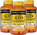 MASON NATURAL Eazzzy Ύπνος με Μαγνήσιο & Χαμομήλι - Φυσικό Βοηθητικό Ύπνου, Υποστηρίζει ένα πιο χαλαρωτικό ύπνο, 60 δισκία (πακέτο των 3)