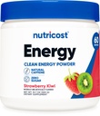 Nutricost Energy Complex (Strawberry Kiwi) (60 Hizmet) - Temiz Enerji Toz, 300g Diyet Tamam