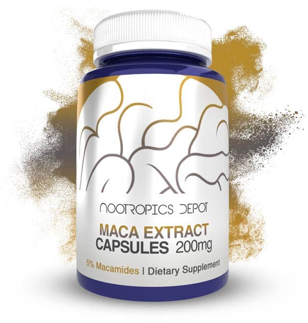 Maca Extract Capsules |% 5 Macamids | Lepidium meyenii | Mood, Energy, and Vitality | 60 Count