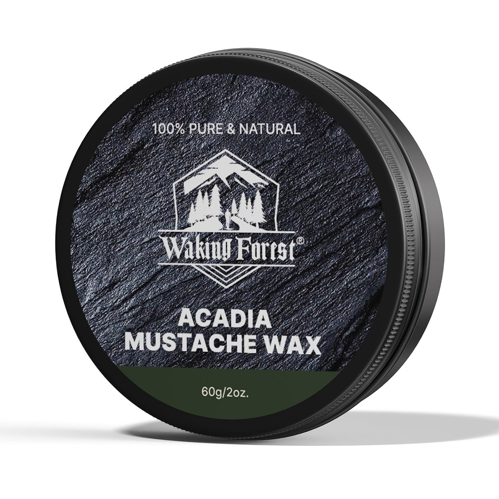 Waking Forest, Erkekler için güçlü Hold moustache balmumu Tren Tame & Style Sandalwood Beard Wax for Men All Natural Malzemeler 2oz, 1 Pack