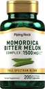 Piping Rock Bitter Melon Capsules | 1500 mg | 200 Pills | Momordica Charantia Extract | Kompleks Herb Supplement | Non-GMO, Gluten Free