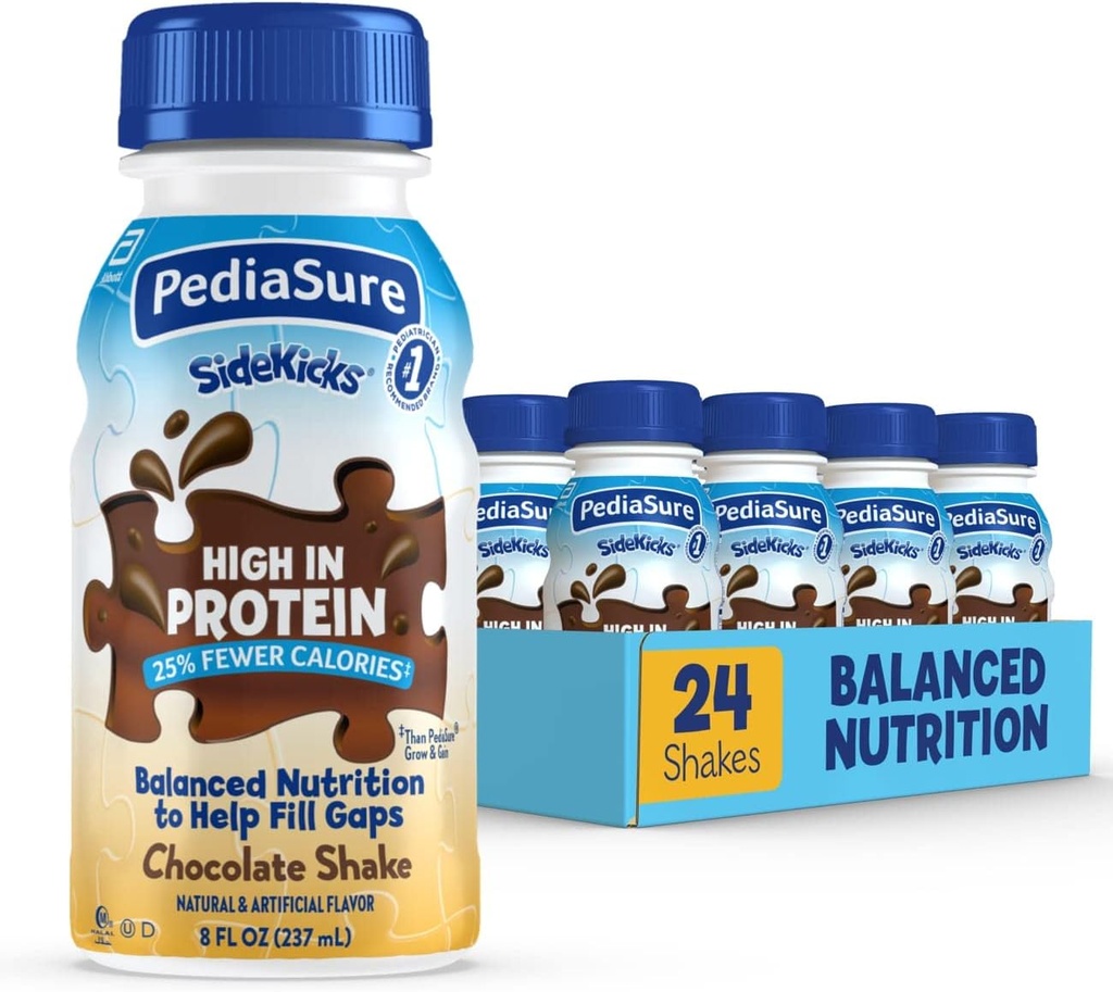 PediaSure Sidekicks Beslenme İçme, Çikolata, 8 fl oz, 24 Kont. (Pazar Mayıs Vary)