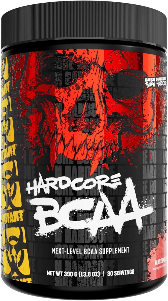 Mutant Hardcore BCAA - Pre, Intra ή Post προπόνηση – BCAA Next Level franced-Chain Amino Acids Supplement – Hydration + Recovery - 30 Serving - Watermelon