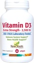 YENİ ROOTS HERBAL Vitamin D3 2500 IU (62.5 mcg) | Sağlıklı Kas Fonksiyonu | Immune Support | Non-GMO & Gluten-Free (60 Softgels)