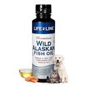 Life Line Pet Nutrition Wild Alaskan Fish Oil Omega-3 Supplement for Skin & Coat - Köpekler ve Kedilerde Beyin, Göz ve Kalp Sağlığı Destekler, 8.5oz