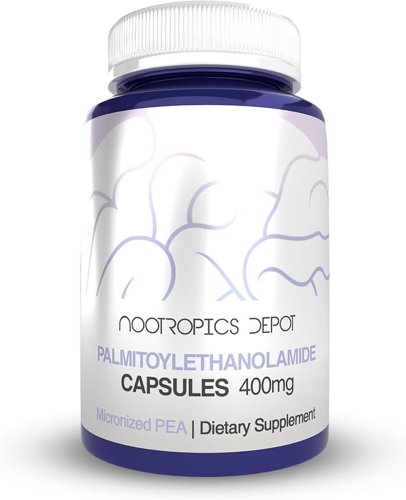Nootropics Depot Palmitoylolamid Capsules | Pea | 400 mg Pills | 30 Count | Supports Discomfort Relief | Ortak Fonksiyonlar