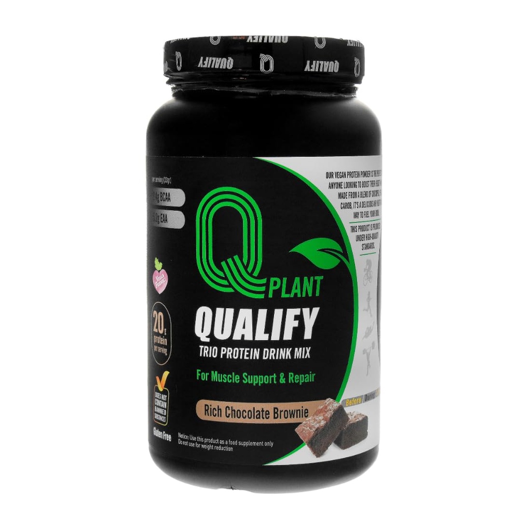 Plant protein Toz Mix, Trio Rich Chocolate Brownie Flavored, Gluten Free, Vegan, Highly Kosher, 20g Protein, 2.4g BCAA, 26.4 Ounce