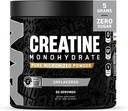 All Black Everything Kretine Monhidrat | 60 Hizmetler | Unflavored | Micronized Amino Asit Toz | Hücre Enerji | Bilişsel Fonksiyonl | Gluten-Free ve Keto Friendly