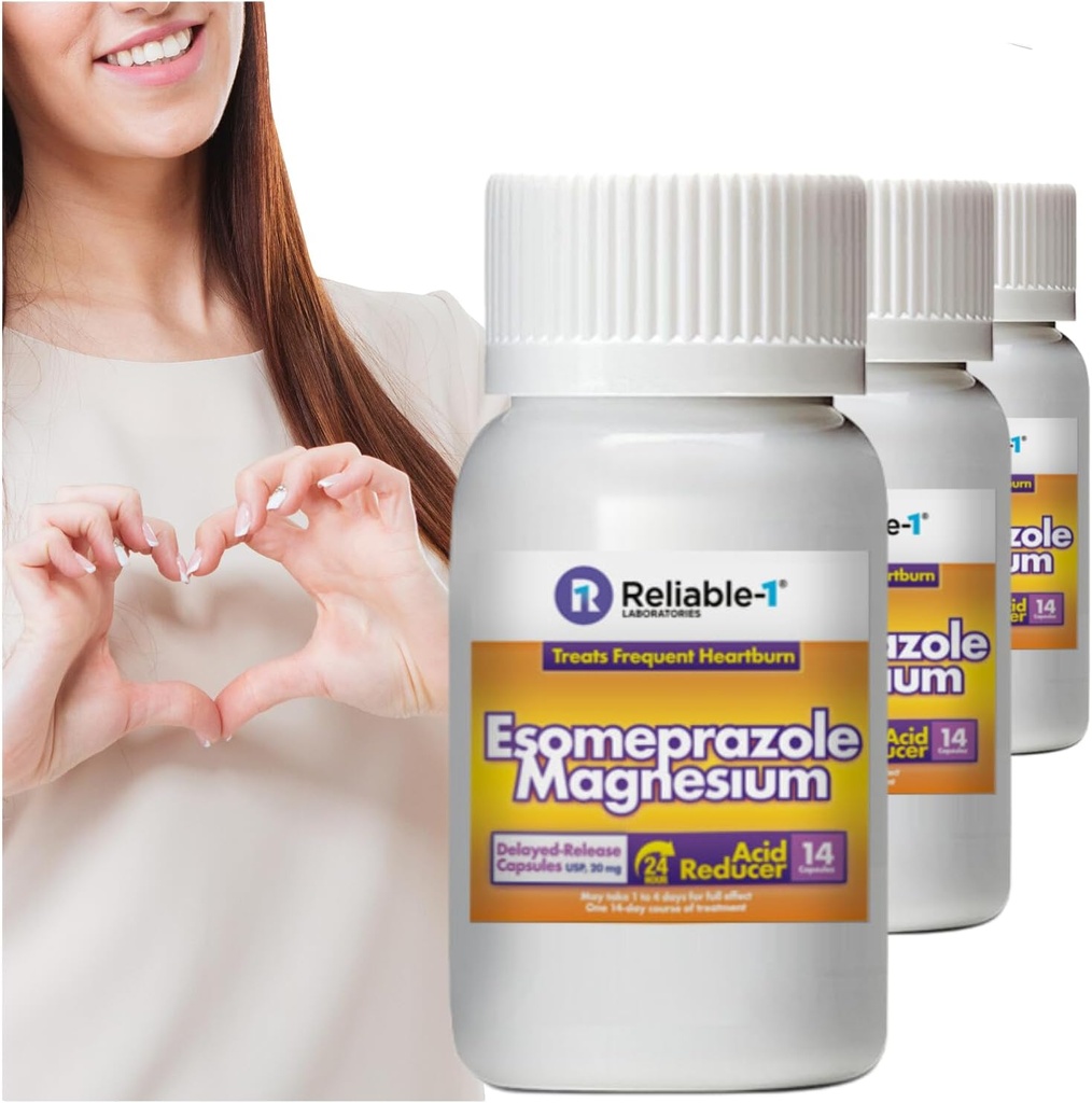 Αξιόπιστα-1 Εργαστήρια Ησομεπραζόλη Αργό μαγνήσιο - Κάψουλες απελευθέρωσης USP 42 Count, 20Mg Best Acid Reducer (3 Φιάλες, 14 Count/ea)