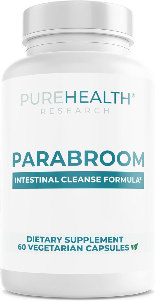 PUREHEALTH ΕΡΕΥΝΗΤΙΚΟ Parabroom - Gut Cleanse & Health Supplement - με Black Walnut, Sweet Wormwood Powder, Turmeric Extract, Olive Leaf, Σκόρδο & Κρεμμύδι - Digestive Υποστήριξη για γυναίκες & άνδρες 60 κάψουλες