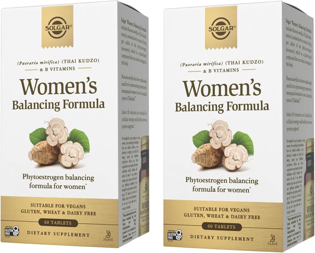Solgar Women’s Balancing Formula - 60 Tablets, Pack of 2 - Vegan, Kosher Gluten & Dairy Free - 120 Total Servings