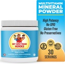 My Spectrum Heroes Kids Powder Multivitamin - Powder Supplement, Better Absorption, Non-GMO, Non-Gluten, No Artificial Ingredients - Neural Help for Children on The Spectrum - 30 Servings