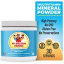 My Spectrum Heroes Kids Powder Multivitamin - Powder Supplement, Better Absorption, Non-GMO, Non-Gluten, No Artificial Ingredients - Neural Help for Children on The Spectrum - 30 Servings