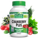 Botanic Choice Cranberry Plus Total Urinary Support - Yener Tract Health for Women and Men with Cranberry Inter, Uva Ursi, Buchu,uba - 60 Tabletler
