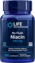 Επέκταση ζωής Δεν Flush Niacin, B3 για την υγεία της καρδιάς, Χοληστερόλης & Ενεργειακής Υποστήριξης, Μη ΓΤΟ, Χωρίς γλουτένη, 100 κάψουλες