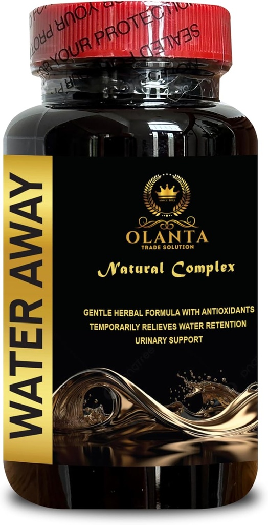 Water Away Complex - Water Retention Pills, Natural Diuretic Water Pills, Natural Water Supplement, Celery Seed, Tart Cherry, Green Coffee Beans, Milk Thistle - 1 Şişe