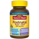 Doğa Made Postnatal Multivitamin + DHA 200 mg, Anne beslenmesi için Postnatal Vitaminler ve Bebekler, Vitaminler & Nutrients Demir, Vitamin D3, Kalsiyum, Iodine ve daha fazlası, 60 Softgels