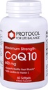 PROTOCOL FOR LIFE BALANCE CoQ10 600 mg - Vitamin E & Soy Lecithin - CoQ10 Supplement - Halal & Egg Free - 60 Softgels