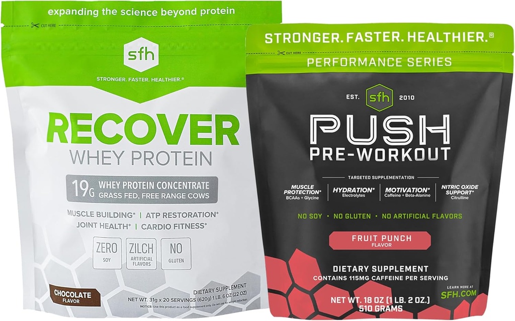SFH Pre and Post Workout Sche | Push Fruit Punch Bag + Recover Chocolate Bag