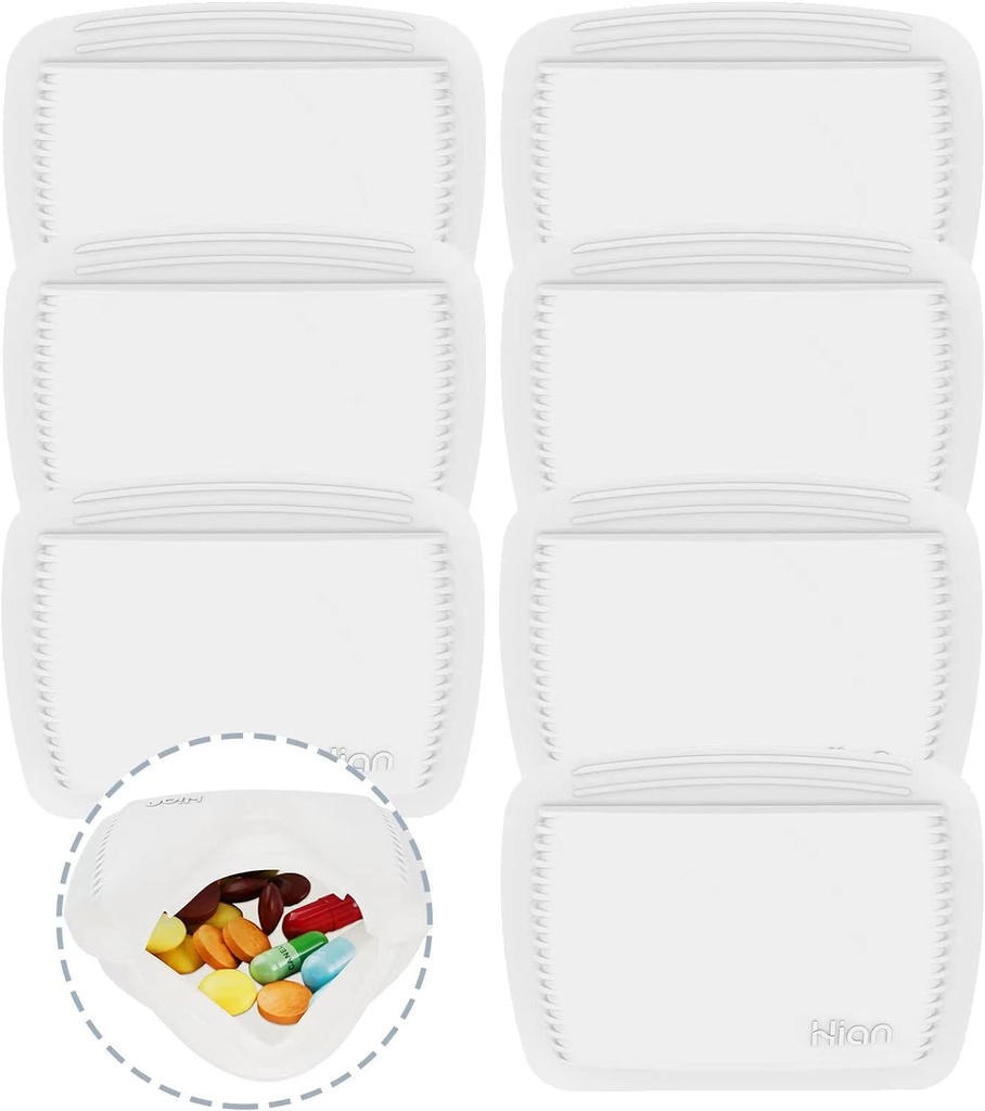 7 Pieces Squeezable Pill Pocket Pill Case - Small, Pill Organizer - Pill Pouch Holds Medicines Securely - Sturdy Design with Easy Fus-Free Access - Pocket Dimensiond & Discreet