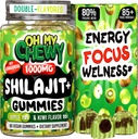 Pure Himalayan Shilajit Gummies - Υψηλής ισχύος Gold Grade Resin - Ενέργεια Boost και ανοσοποιητική υποστήριξη για άνδρες και γυναίκες με Ashwagandha και Shatavari - Apple & Kiwi