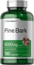 Horbäach Pine Bark Extract | 6000 mg | 180 Capsules | Standardized to Contain %75 Proanthocyanidins | Non-GMO, Gluten Free Supplement | High Potency