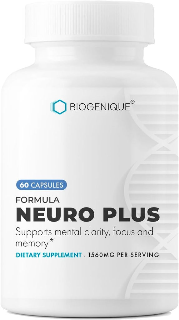 Nöro Plus Formula, Beyin Boosting & Focus Vitamin Supplement - Memory, Focus & Spirit Clarity 60 Capsules - ABD'de Made in-GMO, Gluten Free