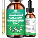 D3 K2 vitamini Vitamini ile kalsiyumlu çinko sıvısı, Yüksek Potency Food Supplement Magnezyum w/Magnesium Kompleksi, çinko, TheanineGGluten Free The for Immune, Bone,Muscle, Mood & Sleep Support