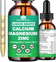 D3 K2 vitamini Vitamini ile kalsiyumlu çinko sıvısı, Yüksek Potency Food Supplement Magnezyum w/Magnesium Kompleksi, çinko, TheanineGGluten Free The for Immune, Bone,Muscle, Mood & Sleep Support