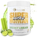 ALPHA LION Superhuman Intra Workout Toz for Men & Women, Reese Acids Drink, Muscle Recovery Supplement, BCAA Toz, Elektrolytes & Hydration Mix (42 Hizmetler, Lime Flavor)
