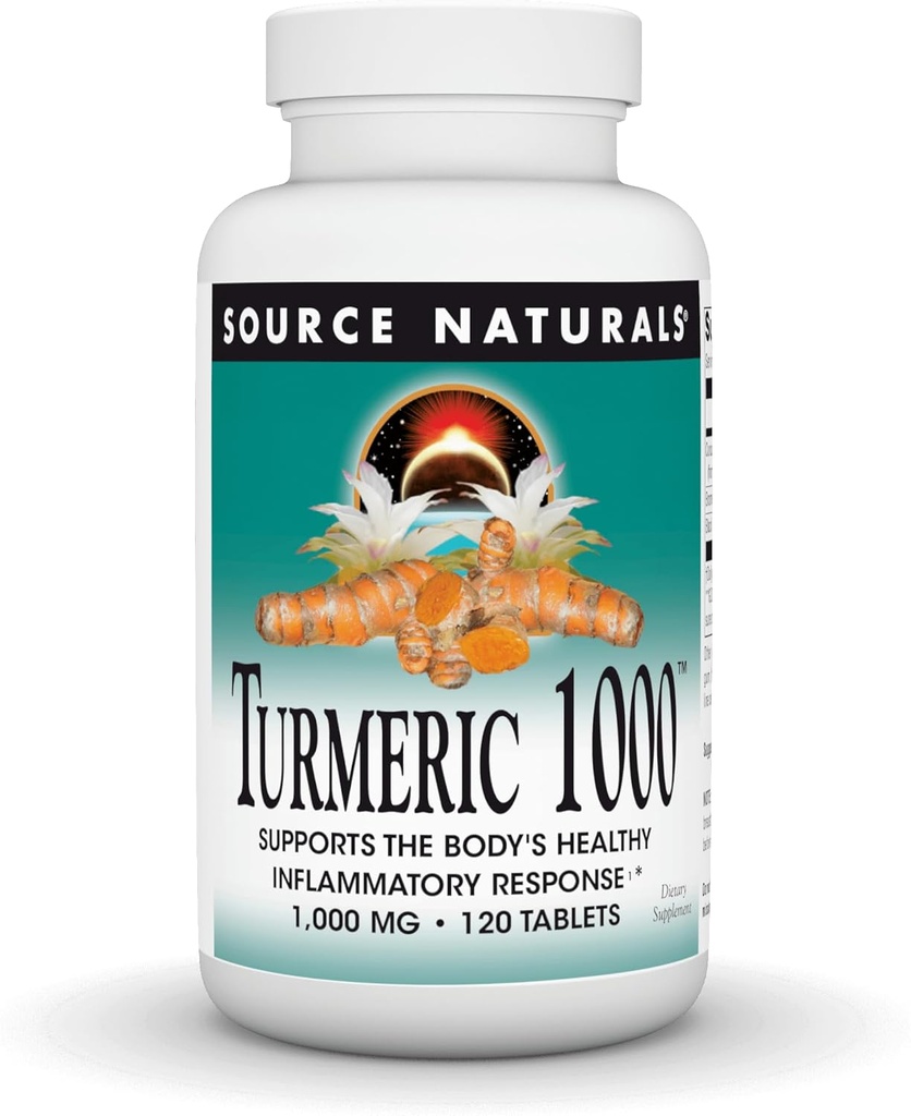 Source Naturals Turmeric 1000, Supports The Body’s Healthy Inflammatory Response*, 1,000mg - 120 Tablets