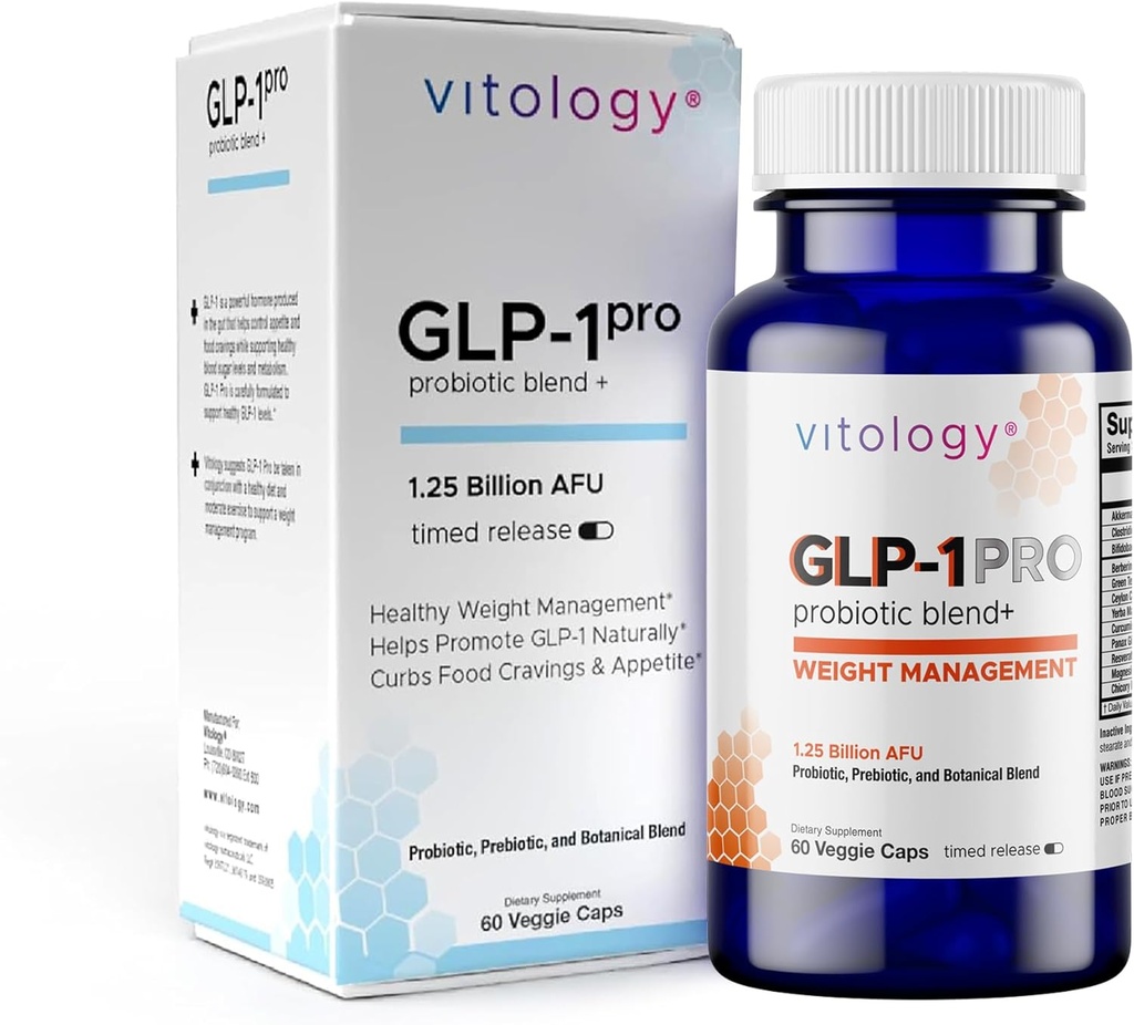 GLP-1 Probiotic Blend+ | 1.25 Billion AFU | 3 Probiotics + 8 Botanicals | Proprietary Nutraceutical Blend