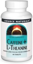 Source Naturals Caffeine + L-Theanine, Energy and Focus Support from Green Tea* - 60 Tablet