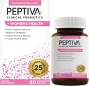 Peptiva Probiotics for Women's Health - Women's Probiotic and Digestive Support, 25 Billion CFU, Multi-Strain Probiotic, Lactobacillus Acidophilus, Bifidobacterium - 60 Vegetarian Capsules