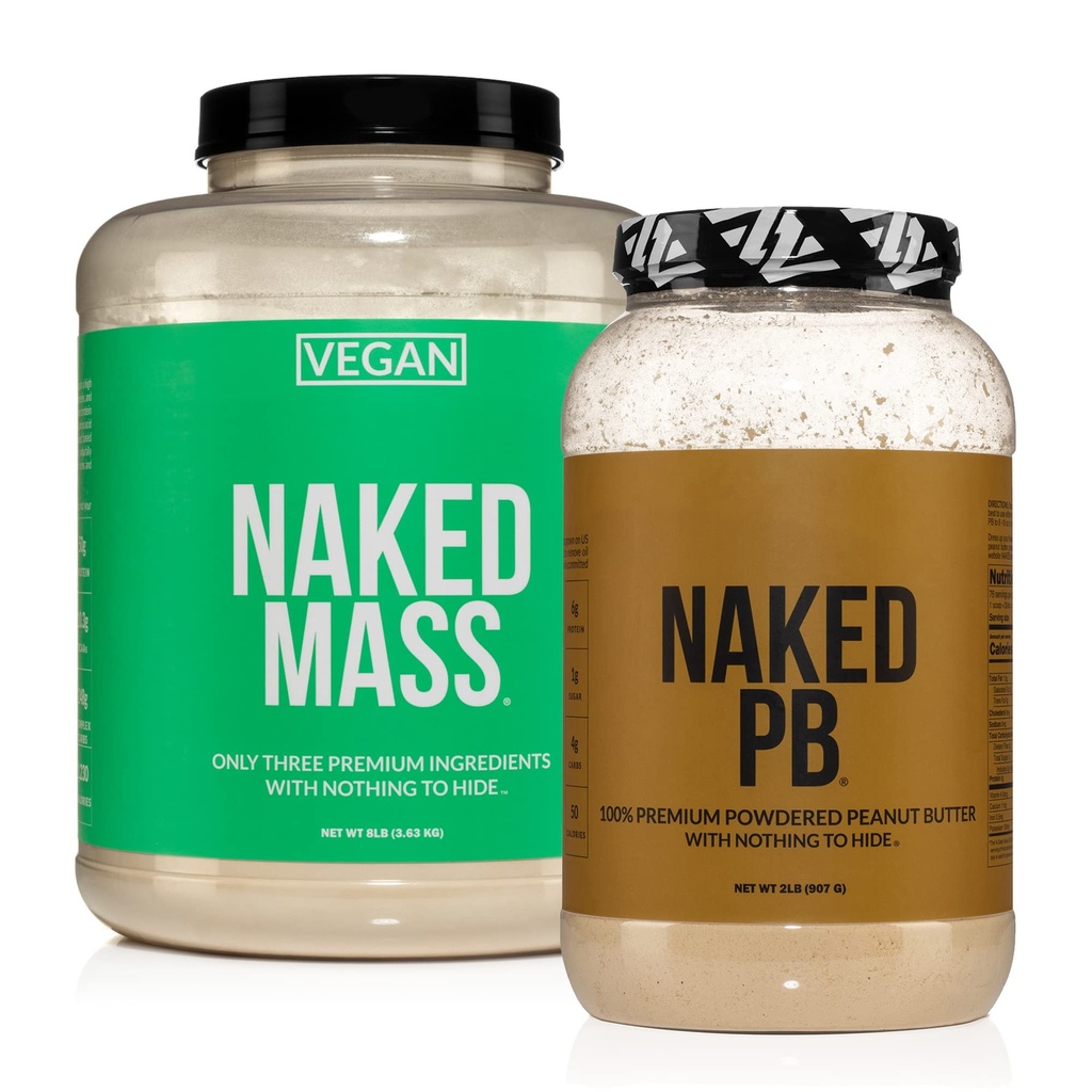 NAKED χωρίς πρωτεΐνη σόγιας: 8LB Vegan Μάζα και 2LB PB