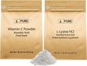 PURE ORIGINAL INGREDIENTS L-Lysine HCI ve Vitamn C Toz Sche, 1 lb Her, Non-GMO, Gluten Free, Diyetsel Supplements