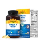 Country Life Omega 3 Fish Oil Supplement - High Concentration EPA ve DHA Omega 3 Fatty Acids - 2000 mg Fish Oil for Duygusal Health, Mood Support, and No Fish Taste - Natural Lemon Flavor