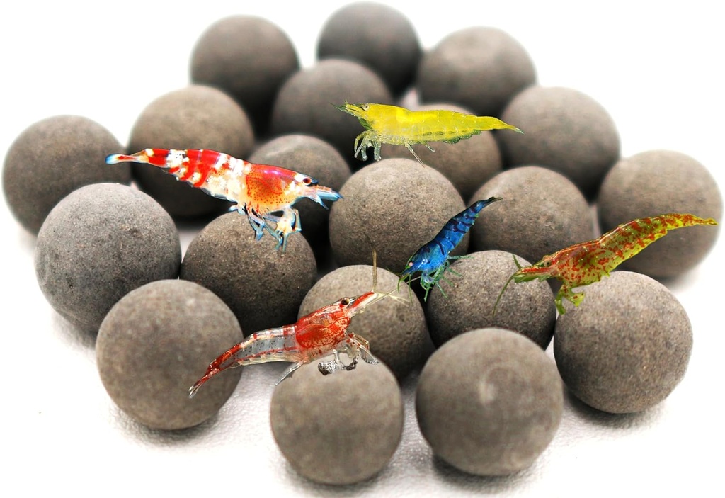 Harika Endüstriler Betta & Shrimp Tourmaline Mineral Balls Akvaryum Su Durumer 30'dan Fazlası Su Kalitesini Geliştirir, pH Dengesi, Sağlık, Renk & Breeding (20 Paket Düzenli)