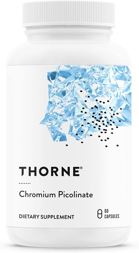 THORNE Chromium Picolinate - Sağlıklı Metabolism Desteği için Temel Mineral Tamamı * - Karbohidrat Cravings* - Süt, Soy & Gluten-Free - 60 Capsules