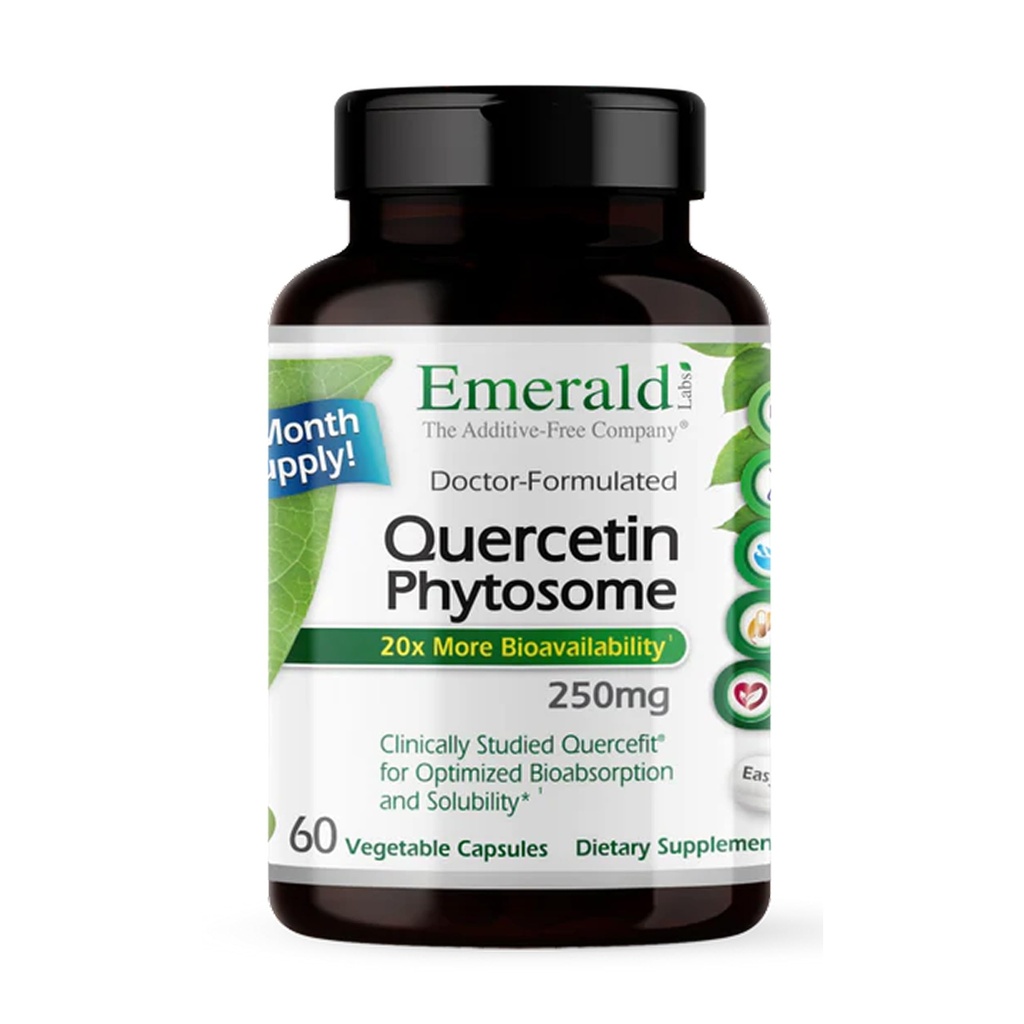 EMERALD LABS Quercetin Phytosome - Quercetin Kompleksi Immune Support - Vegan & Gluten-Free - 60 Sebze Kapsülleri