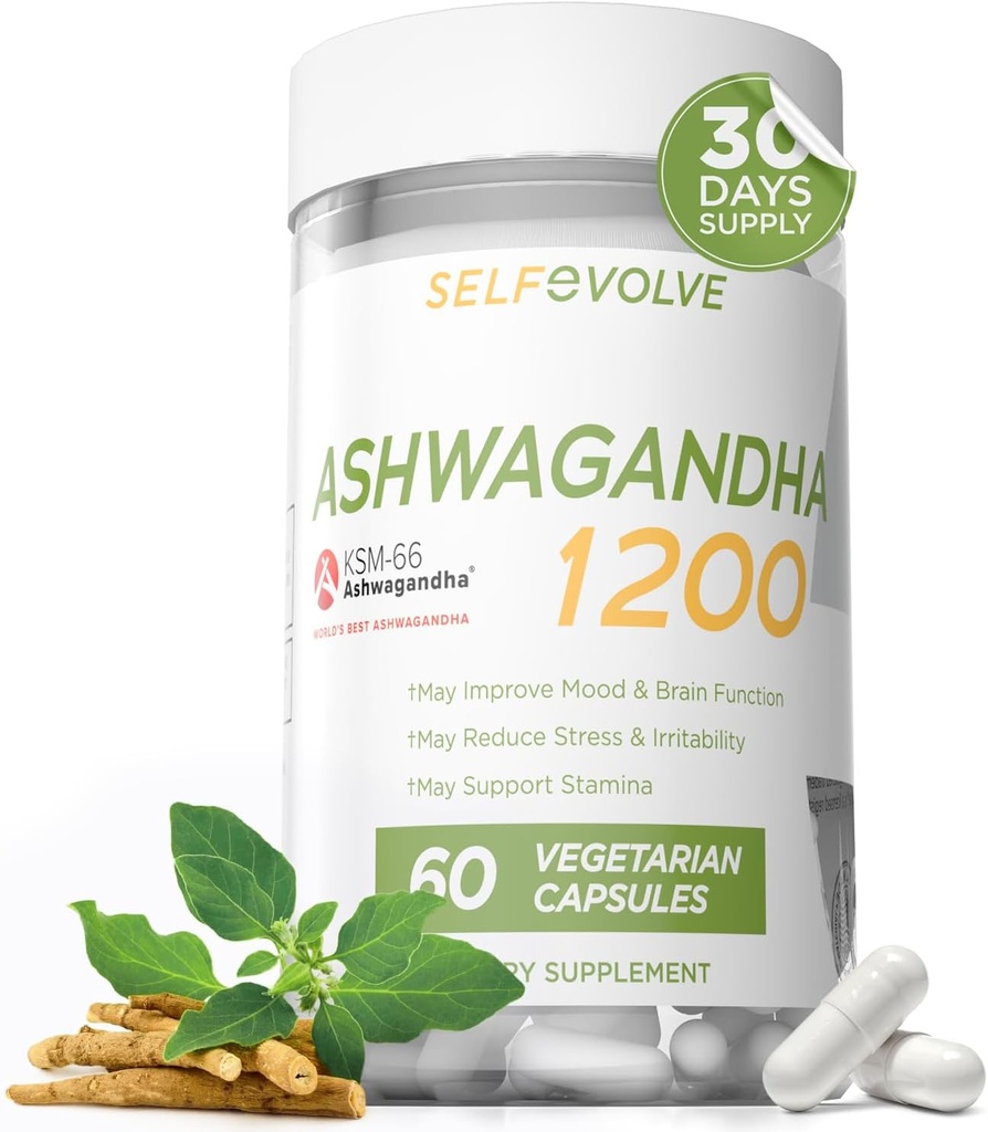 Stres Yardımı, Ashwagandha KSM-66, Destekler Occasional Stres Yardımı, Diyet Tamam, Capsules, 1 Ay Supply
