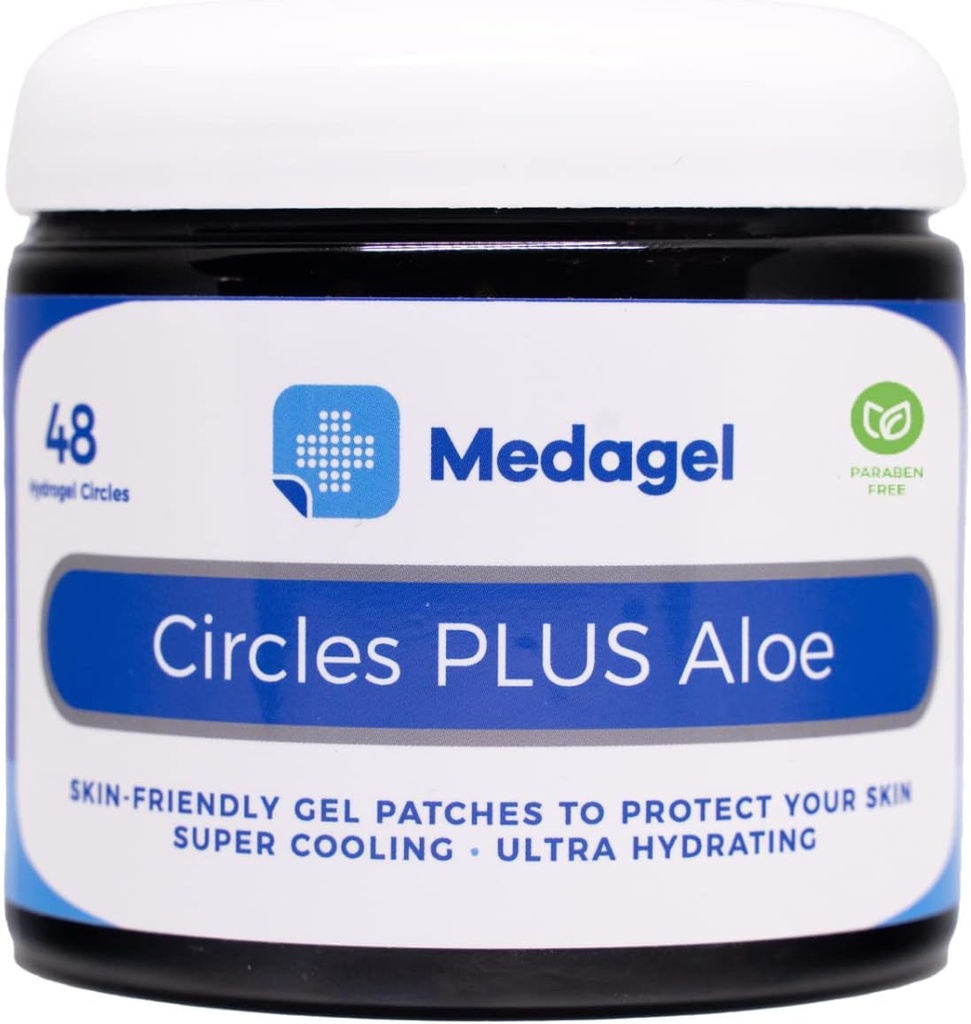 Circles Plus Aloe, Paraben Free Hydrogel Pads, Fırka Önleme, Anında Soğutma ve Hemşirelik Ağrısı için Soothing Relief, Bug Bites, Fırs, Minor Burns & Chafing, 48 Geometrik Pads