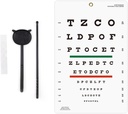 Eye Chart Snellen Eye Chart Wall ChartSnellen 10feet Charts for Eye sınavs Eye with Fixing Manual 9 x 14 inç with Eye occluder and Pointer 4 Fixation Patches
