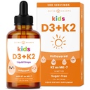 NutraChamps Kids D 3 K2 Drops, Vitamin D3 & K2 MK-7, Çocuklar için Sıvı Vitamin D 1000 IU, Sağlıklı Bones, Heart & Immune System, Sugar Free Supplement for Toddler, 300 Servisler