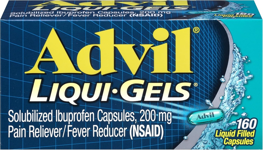 Advil Liqui-Gels Liquid Filled Capsules, 200 mg - 160 ct, 2 Paket