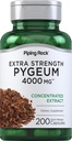 Piping Rock Pisageum Supplement 4000 mg | 200 Capsules | Erkekler ve Kadınlar | Pygeum Africanum Bark Extract | Ekstra Kuvvet | Non-GMO, Gluten Free
