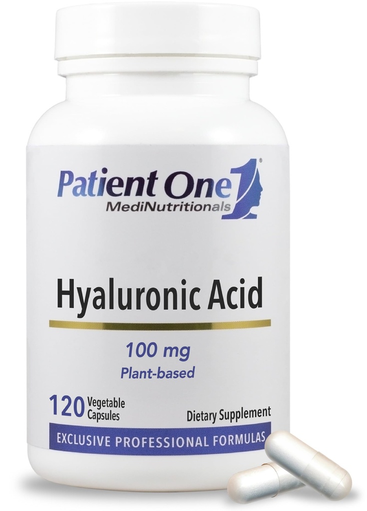 Hasta Bir Hyaluronik Asit 100 mg | Hydrated, Youthful Skin ve Ortak Sağlık'ı desteklemek için Tamam* | 120 Capsules