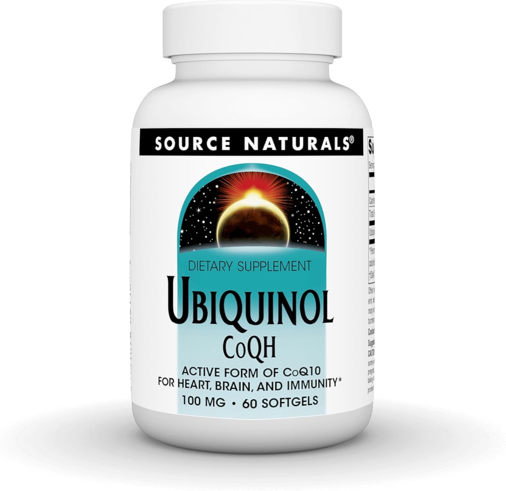Source Naturals Ubiquinol CoQH 100mg Serving - 60 Softgels
