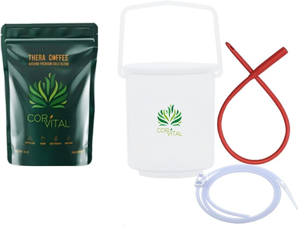 1. LB Enema Kahvesi ile Kolon İçin Kahve Enema Kiti - Gerson Ev Enema Kit - Enema Kova Kit - Terapi Roast Coffee Detox Cleanse - Enema Kahve Organik
